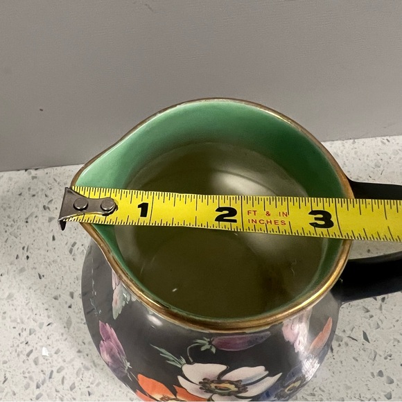 Vintage FALCON WARE "The Dell" Floral Art Deco Pitcher Black Green Hand Painted - Picture 13 of 16